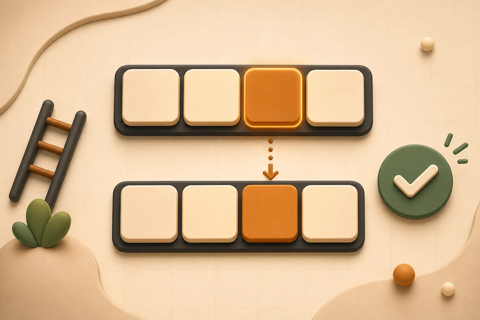 Single tile change marked as a valid move